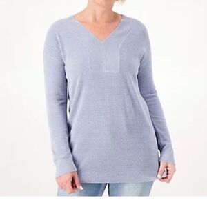 Barefoot Dreams CozyChic Ultra Lite V-Neck Tunic Soft Lilac 2X NWT IN PACKAGING